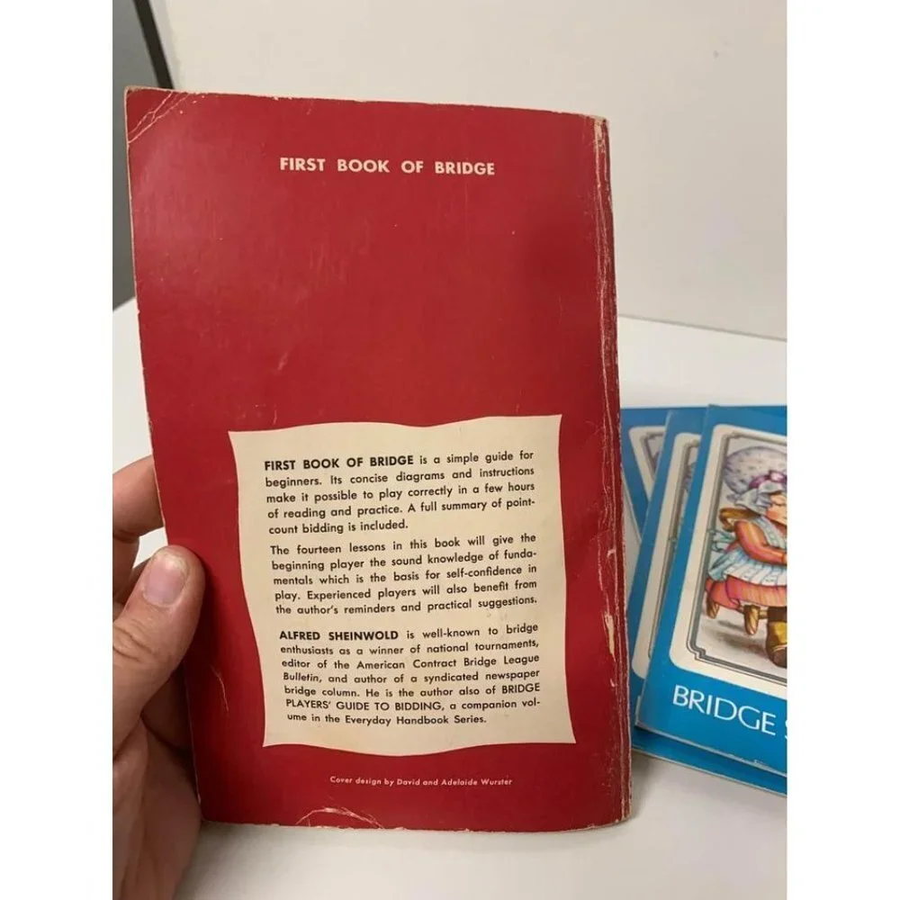 Vintage 1959 Bridge Card Game Book and 4 Scorepads